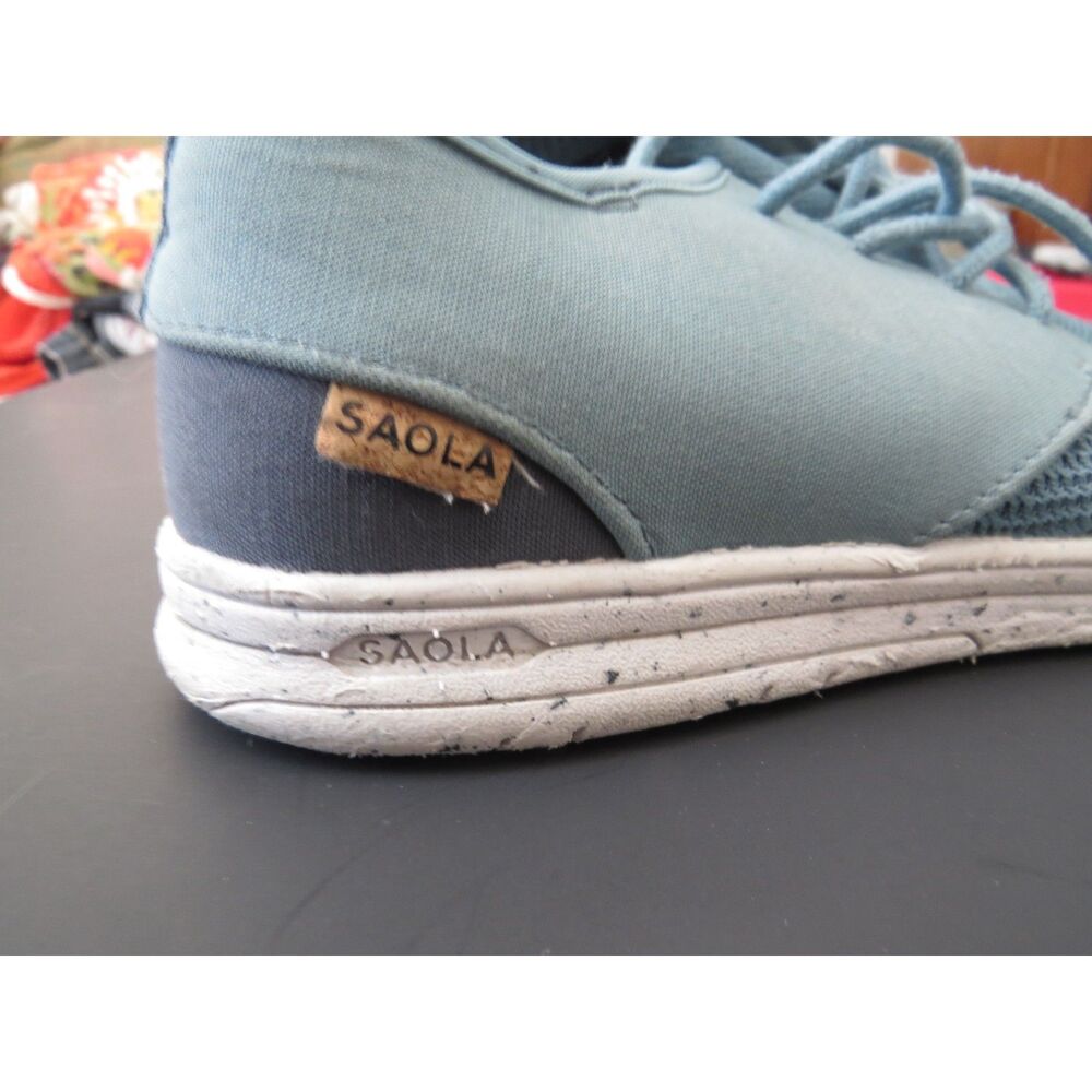 Saola Semnoz II Eco-Friendly Knit Sneaker Blue Women's Size 9.5 EUC - Picture 12 of 14